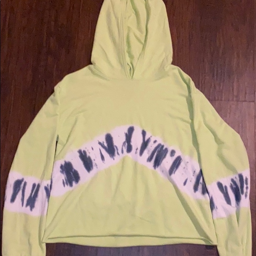 Neon green tie dye hoodie